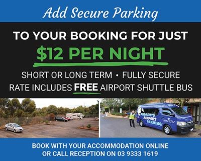 Secure parking is available to all our guests